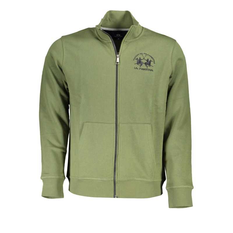 LA MARTINA MEN'S GREEN ZIP SWEATSHIRT