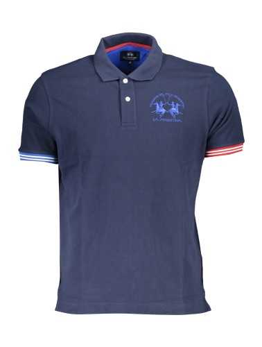 LA MARTINA MEN'S SHORT SLEEVED POLO SHIRT BLUE