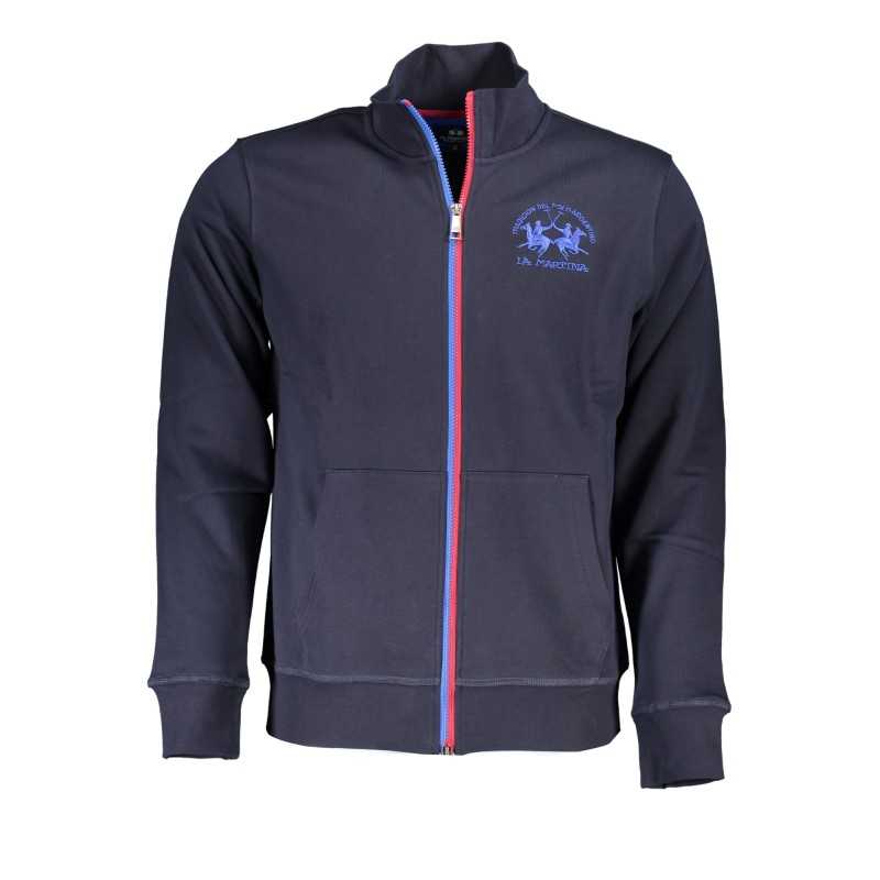 LA MARTINA MEN'S BLUE ZIP SWEATSHIRT