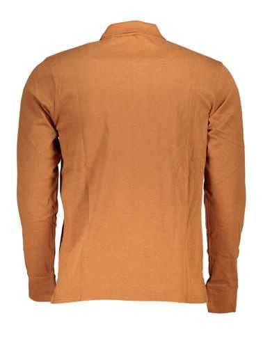 US GRAND POLO MEN'S LONG SLEEVED POLO SHIRT BROWN