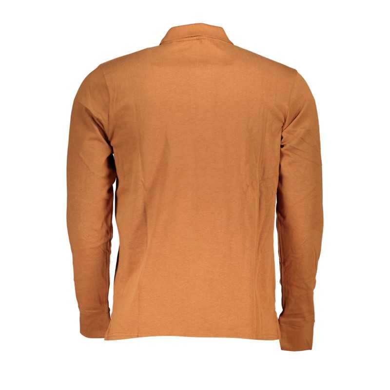 US GRAND POLO MEN'S LONG SLEEVED POLO SHIRT BROWN