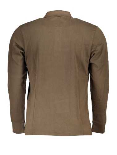 US GRAND POLO MEN'S LONG SLEEVED POLO SHIRT BROWN