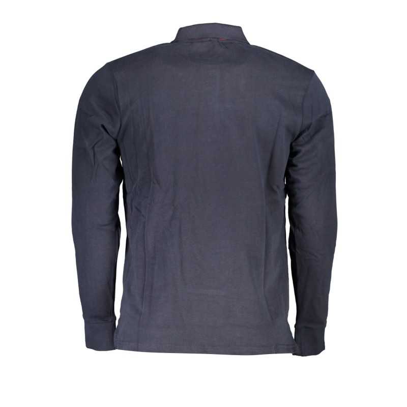 US GRAND POLO MEN'S LONG SLEEVED POLO SHIRT BLUE