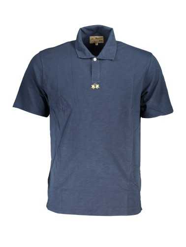 LA MARTINA MEN'S SHORT SLEEVED POLO SHIRT BLUE