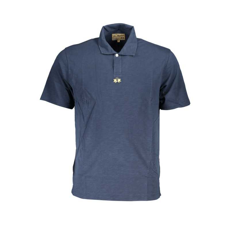 LA MARTINA MEN'S SHORT SLEEVED POLO SHIRT BLUE