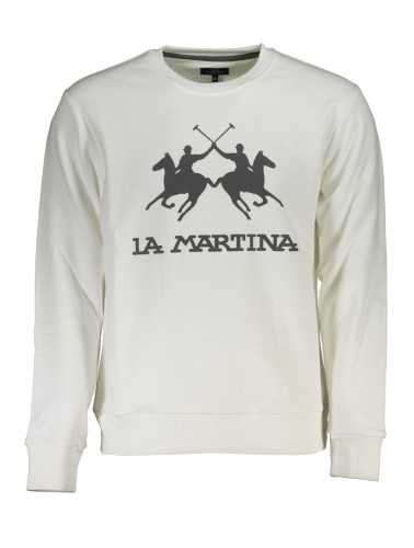 LA MARTINA MEN'S WHITE ZIPLESS SWEATSHIRT