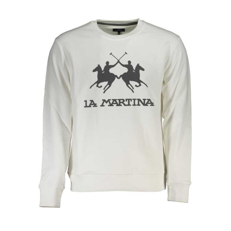 LA MARTINA MEN'S WHITE ZIPLESS SWEATSHIRT