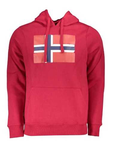 NORWAY 1963 MEN'S RED ZIP-OUT SWEATSHIRT