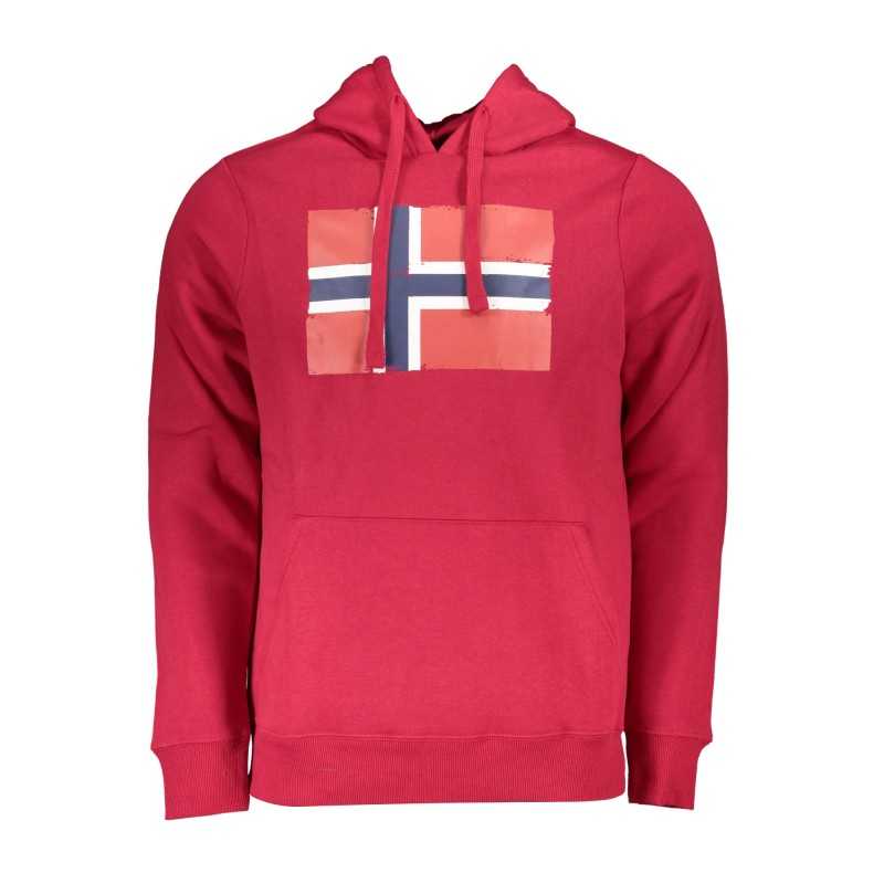 NORWAY 1963 FELPA SENZA ZIP UOMO ROSSO