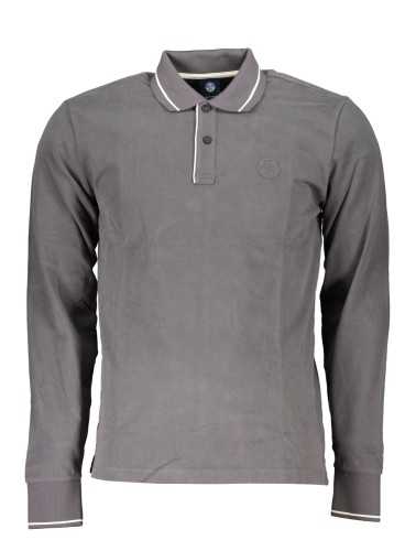 NORTH SAILS MEN'S LONG SLEEVED POLO SHIRT GRAY