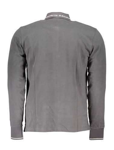 NORTH SAILS MEN'S LONG SLEEVED POLO SHIRT GRAY