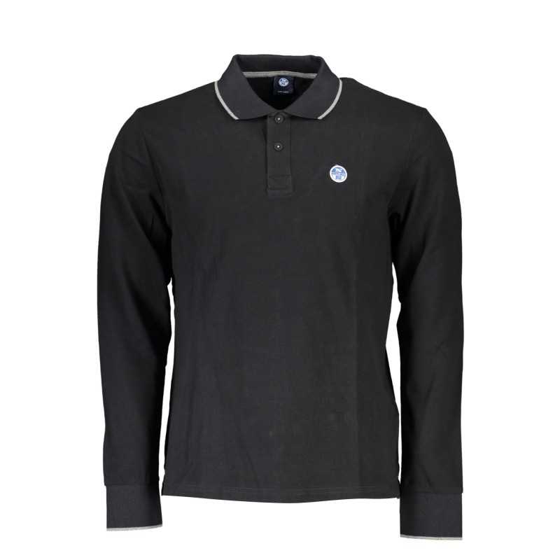 NORTH SAILS MEN'S LONG SLEEVED POLO SHIRT BLACK