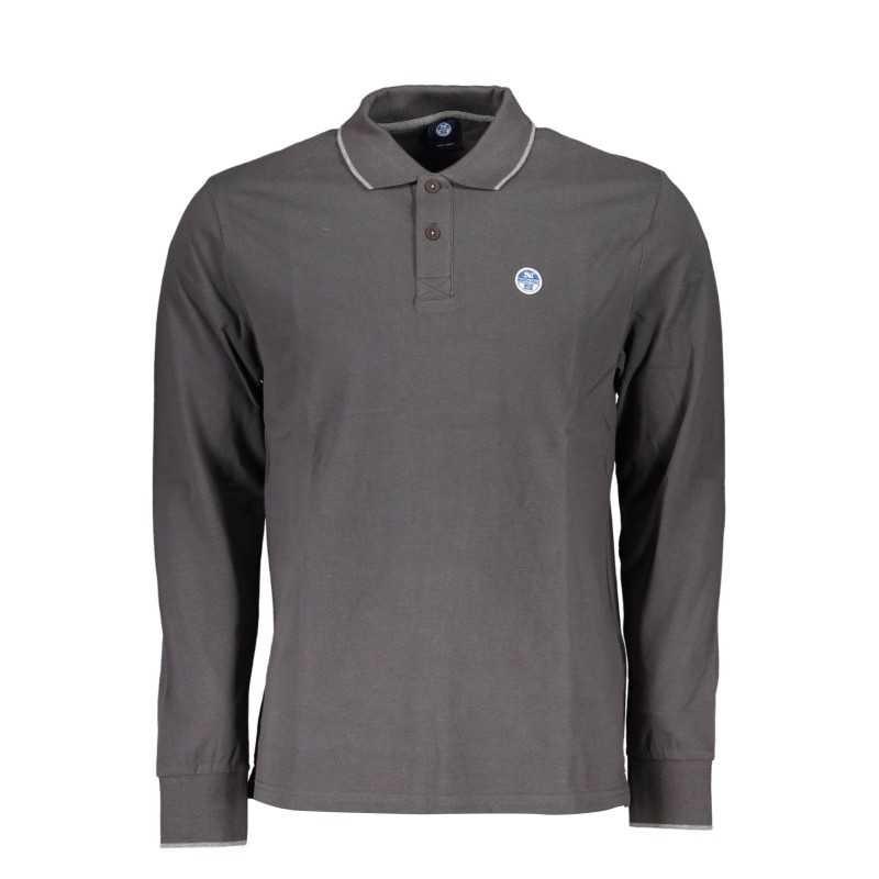 NORTH SAILS MEN'S LONG SLEEVED POLO SHIRT GRAY