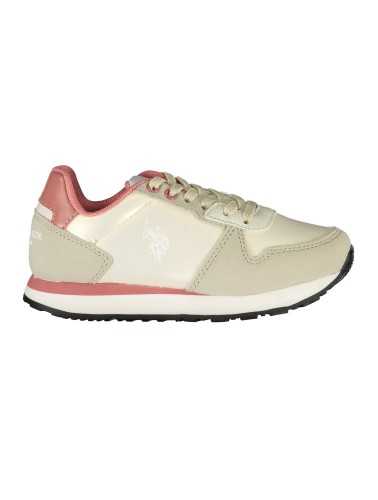 US POLO ASSN. BEIGE CHILDREN'S SPORTS SHOES