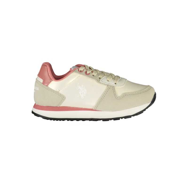 US POLO ASSN. BEIGE CHILDREN'S SPORTS SHOES