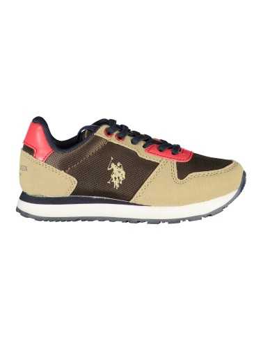 US POLO ASSN. BROWN CHILDREN'S SPORTS SHOES