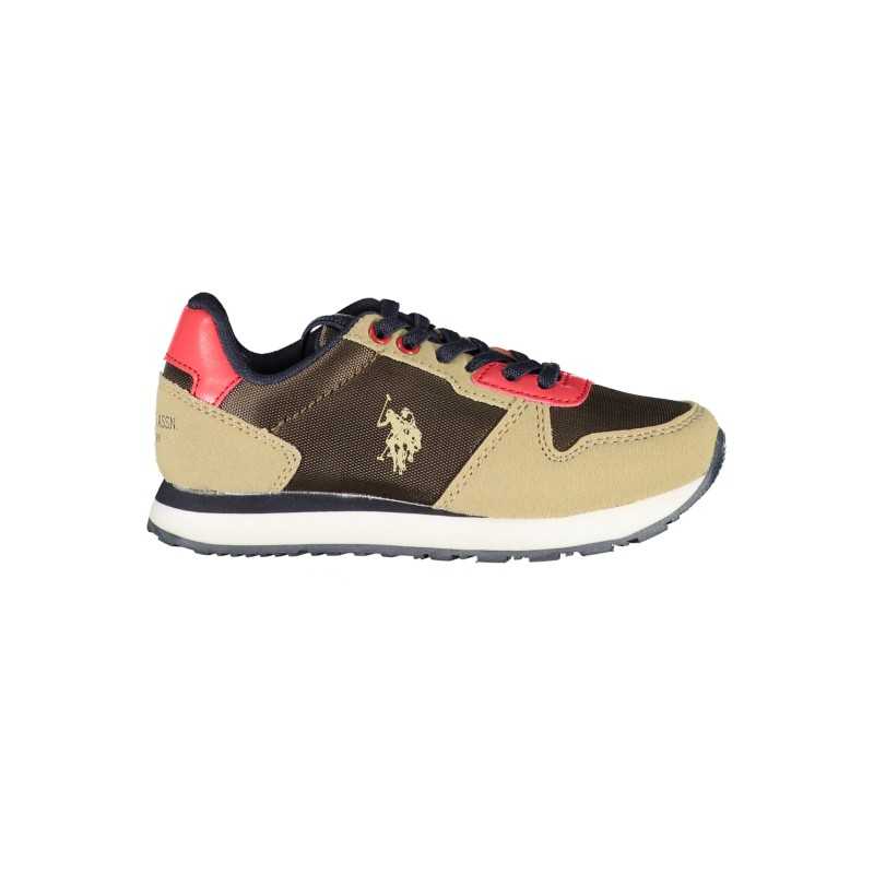 US POLO ASSN. BROWN CHILDREN'S SPORTS SHOES