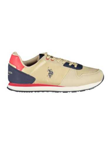 US POLO ASSN. BEIGE CHILDREN'S SPORTS SHOES