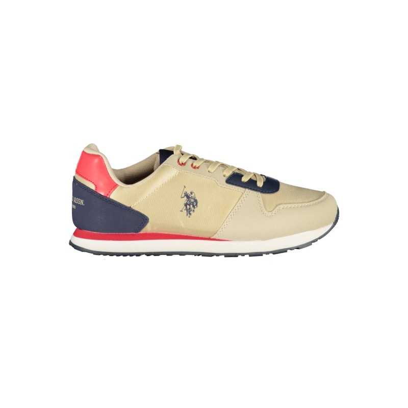 US POLO ASSN. BEIGE CHILDREN'S SPORTS SHOES