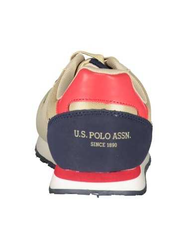 US POLO ASSN. BEIGE CHILDREN'S SPORTS SHOES