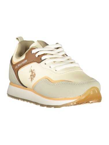 US POLO ASSN. BEIGE CHILDREN'S SPORTS SHOES