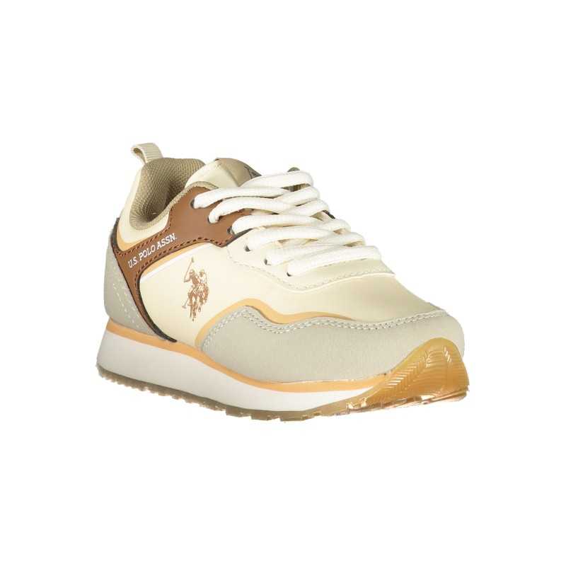 US POLO ASSN. BEIGE CHILDREN'S SPORTS SHOES