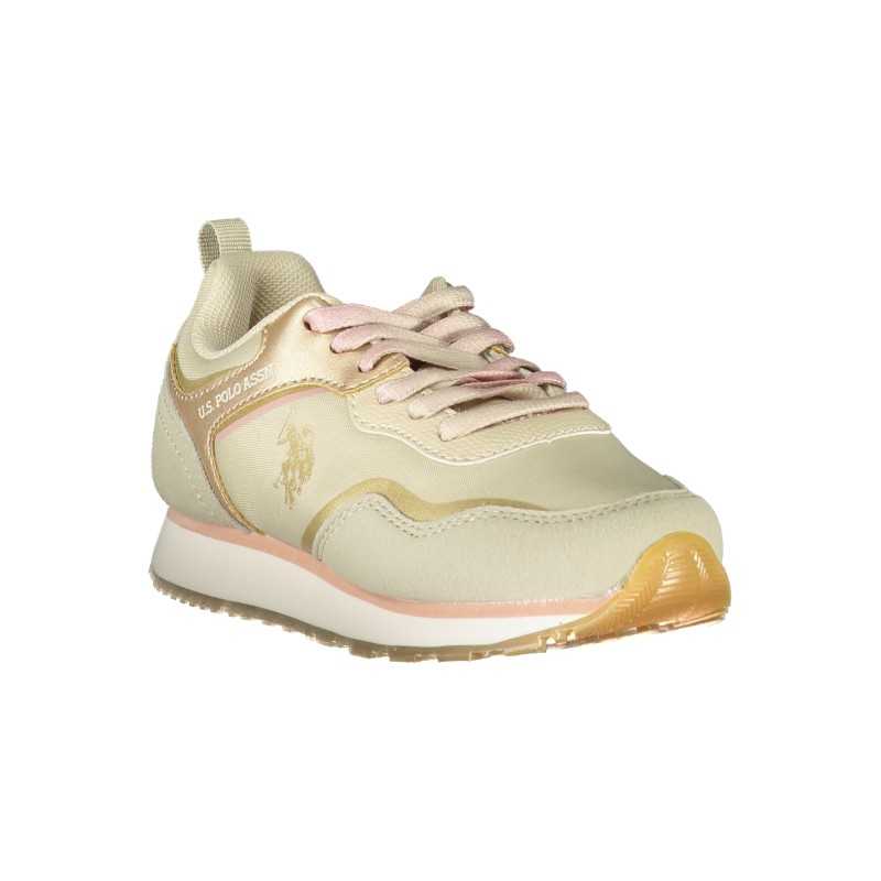 US POLO ASSN. BEIGE CHILDREN'S SPORTS SHOES