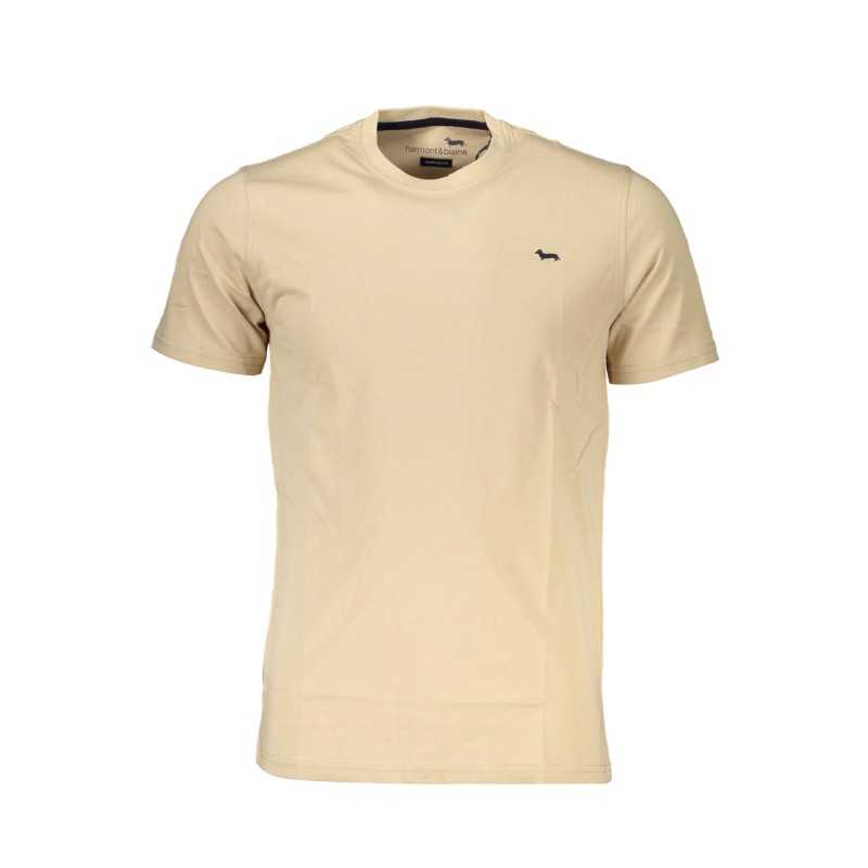 HARMONT & BLAINE BEIGE MEN'S SHORT SLEEVE T-SHIRT