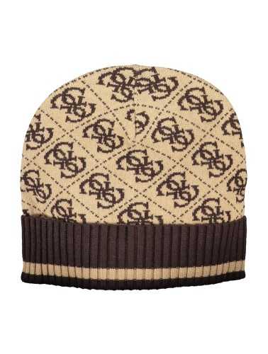 GIUESS JEANS BROWN MEN'S BEANIE