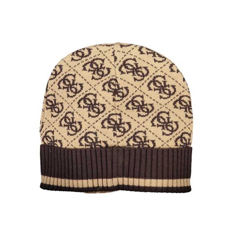 GIUESS JEANS BROWN MEN'S BEANIE