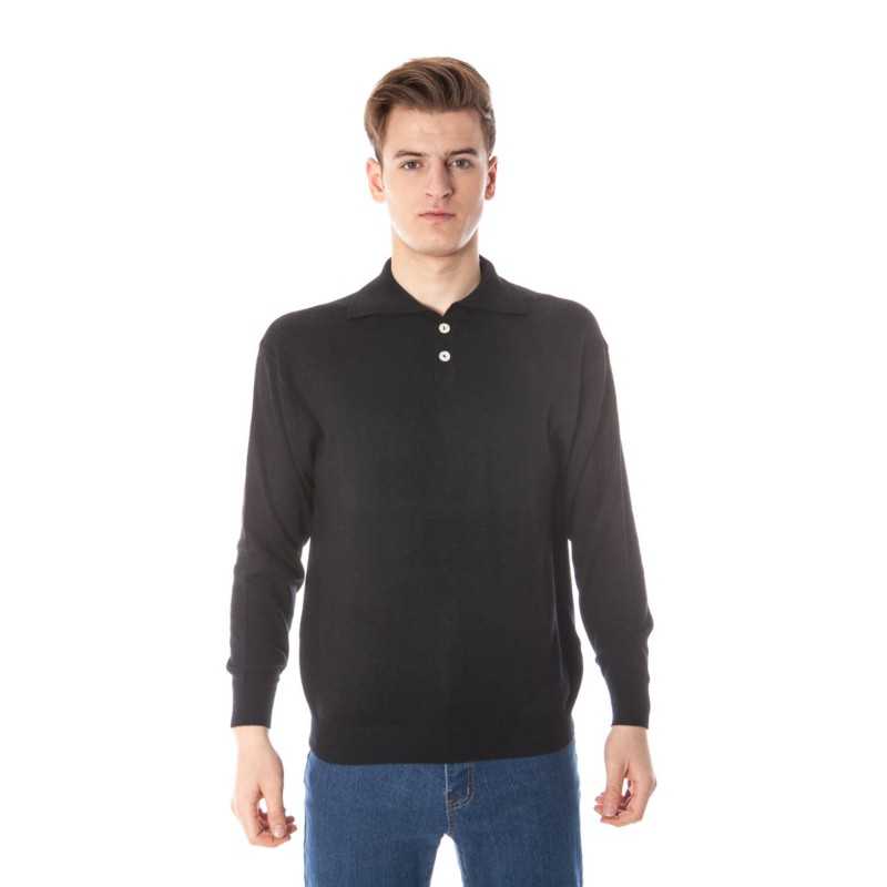 YUKO MEN'S BLACK SWEATER