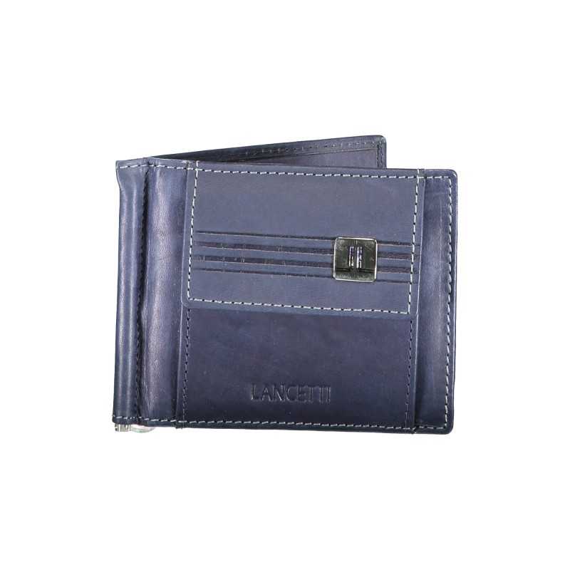 LANCETTI MEN'S WALLET BLUE