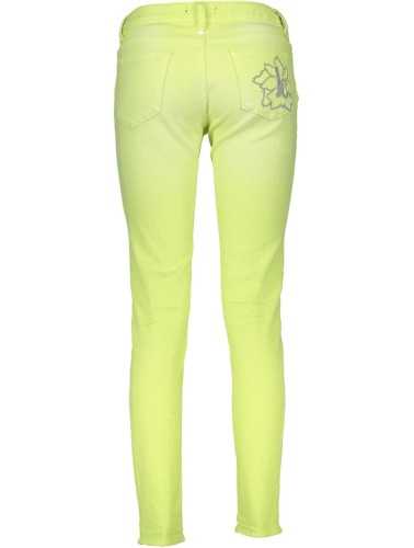 JUST CAVALLI YELLOW WOMEN'S TROUSERS