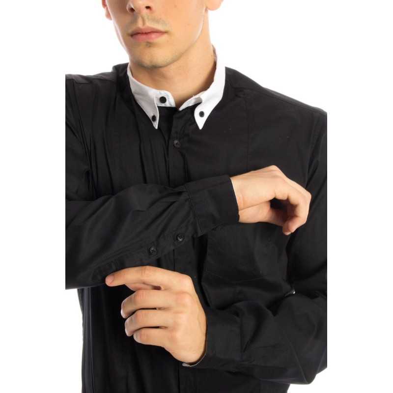 PAPETE CAMICIA MANICHE LUNGHE UOMO NERO