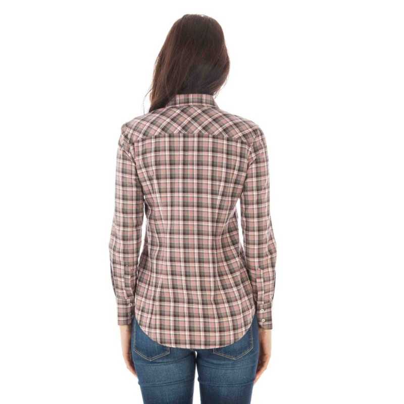 FRED PERRY CAMICIA MANICHE LUNGHE DONNA ROSA