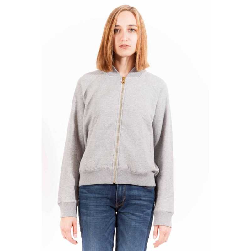 GANT WOMEN'S GRAY ZIP SWEATSHIRT