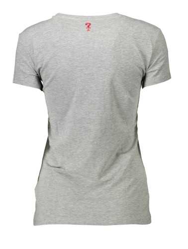 GUESS JEANS T-SHIRT MANICHE CORTE DONNA GRIGIO