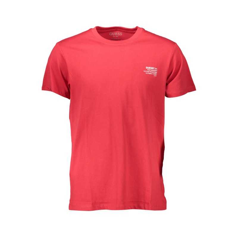 GUESS JEANS MEN'S SHORT SLEEVE T-SHIRT RED