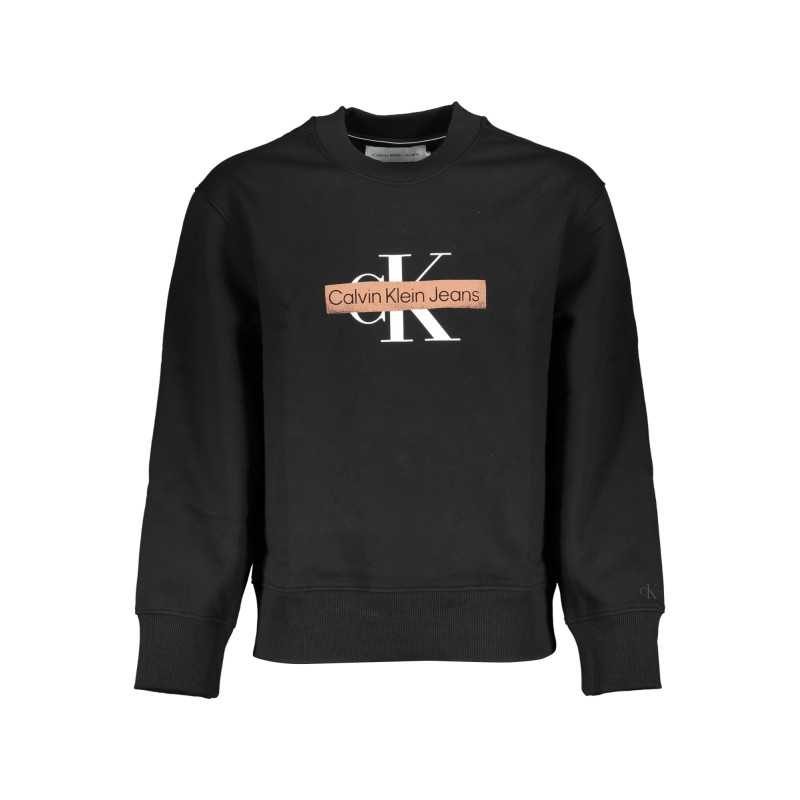 CALVIN KLEIN MEN'S BLACK ZIPLESS SWEATSHIRT