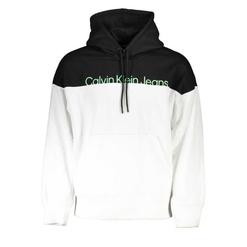 CALVIN KLEIN MEN'S WHITE ZIPLESS SWEATSHIRT