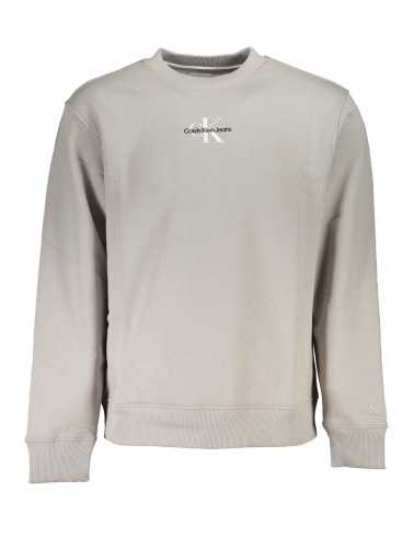 CALVIN KLEIN MEN'S GRAY ZIPLESS SWEATSHIRT