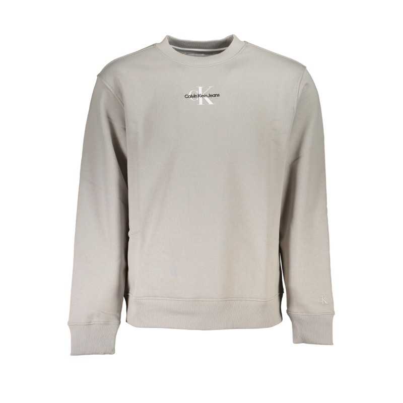 CALVIN KLEIN MEN'S GRAY ZIPLESS SWEATSHIRT