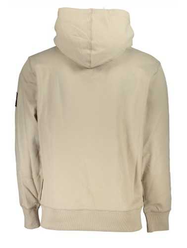 CALVIN KLEIN MEN'S BEIGE ZIPLESS SWEATSHIRT