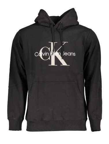 CALVIN KLEIN MEN'S BLACK ZIPLESS SWEATSHIRT