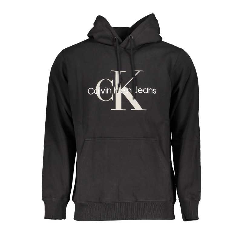 CALVIN KLEIN MEN'S BLACK ZIPLESS SWEATSHIRT