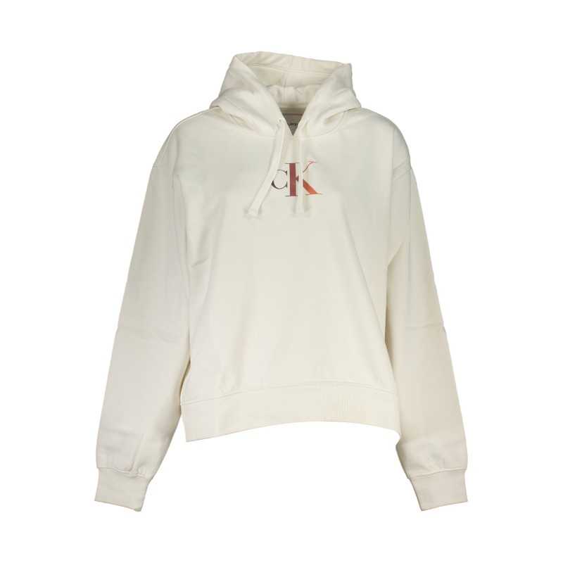 CALVIN KLEIN WOMEN'S ZIPLESS SWEATSHIRT WHITE