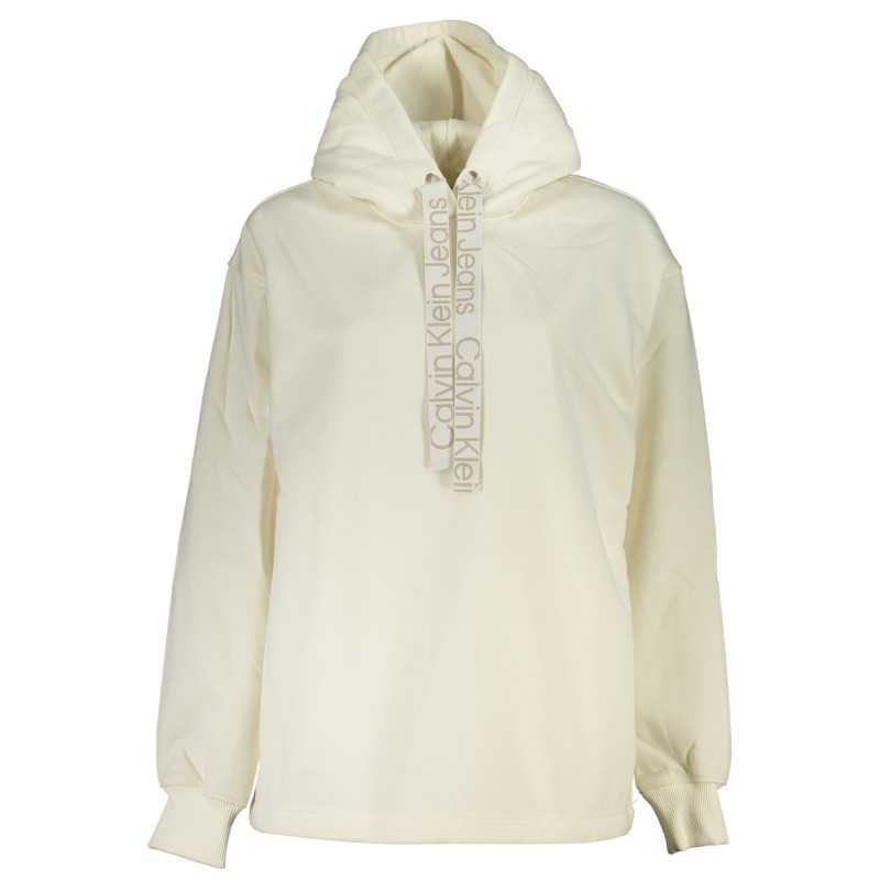 CALVIN KLEIN WOMEN'S ZIPLESS SWEATSHIRT WHITE