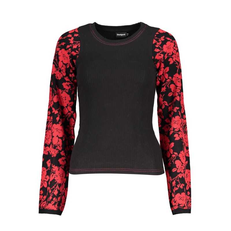 DESIGUAL BLACK WOMEN'S SWEATER