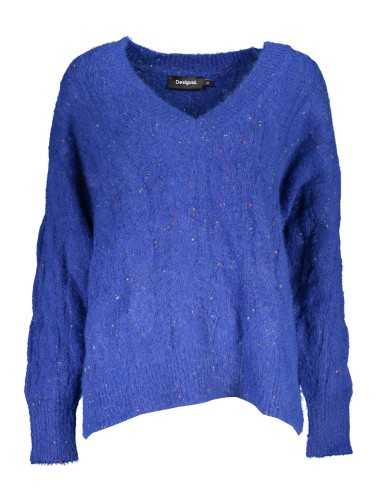 DESIGUAL BLUE WOMEN'S SWEATER