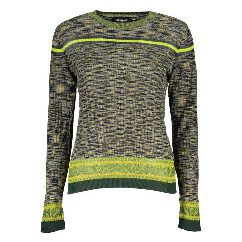 DESIGUAL GREEN WOMEN'S SWEATER